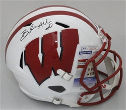 BRAELON ALLEN SIGNED WI BADGERS FULL SIZE REPLICA SPEED HELMET - JSA