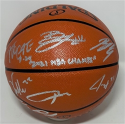 MILWAUKEE BUCKS CHAMPIONSHIP TEAM SIGNED REPLICA SPALDING BASKETBALL - GIANNIS - JSA