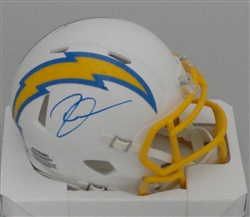 DERWIN JAMES SIGNED LA CHARGERS SPEED MINI HELMET - BAS