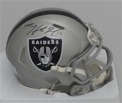 HUNTER RENFROW SIGNED RAIDERS FLASH SPEED MINI HELMET - BAS