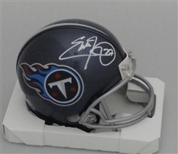 EDDIE GEORGE SIGNED TITANS VSRA MINI HELMET - BAS