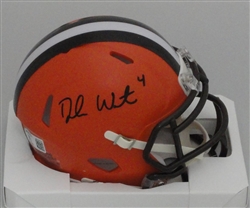 DESHAUN WATSON SIGNED RIDDELL BROWNS SPEED MINI HELMET - BAS