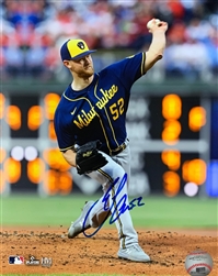 ERIC LAUER SIGNED 8X10 BREWERS PHOTO #1