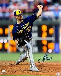 ERIC LAUER SIGNED 16X20 BREWERS PHOTO #1 - JSA