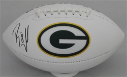 RYAN LONGWELL SIGNED WILSON WHITE PANEL PACKERS LOGO FOOTBALL - JSA