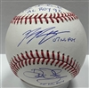 RYAN BRAUN DEVIN WILLIAMS PAT LISTACH TRIPLE SIGNED BASEBALL W/ ROY  - BREWERS - JSA