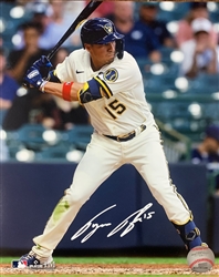 TYRONE TAYLOR SIGNED BREWERS  8X10 PHOTO #1