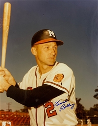 FRANK BOLLING SIGNED MILW BRAVES 8X10 PHOTO #2