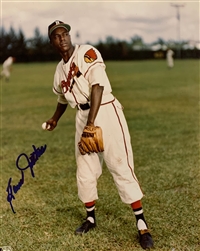 SAM JETHROE SIGNED MILW BRAVES 8X10 PHOTO #1