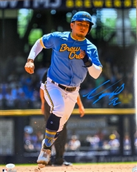 LUIS URIAS SIGNED 16X20 BREWERS PHOTO #6 - JSA