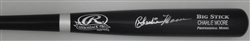 CHARLIE MOORE SIGNED RAWLINGS NAME ENGRAVED BLACK BAT - BREWERS - JSA