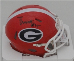 DEVONTE WYATT SIGNED GEORGIA BULLDOGS SPEED MINI HELMET - JSA