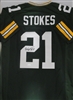 ERIC STOKES SIGNED CUSTOM REPLICA PACKERS GREEN JERSEY - JSA