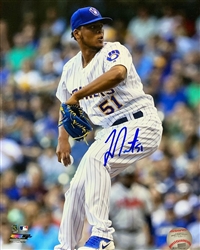 FREDDY PERALTA SIGNED 8X10 BREWERS PHOTO #5