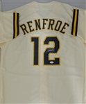 HUNTER RENFROE SIGNED CUSTOM REPLICA BREWERS CREAM JERSEY - JSA