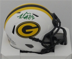 ROMEO DOUBS SIGNED PACKERS LUNAR SPEED MINI HELMET - BAS