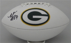 ROMEO DOUBS SIGNED WILSON WHITE PANEL PACKERS LOGO FOOTBALL - BAS