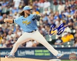 CORBIN BURNES SIGNED 8X10 BREWERS PHOTO #17