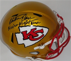 CHIEFS CHRISTIAN OKOYE SIGNED FULL SIZE REPLICA SPEED FLASH HELMET W/ SCRIPT - BAS