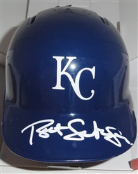 ROYALS BRET SABERHAGEN SIGNED RAWLINGS MINI HELMET -  BAS