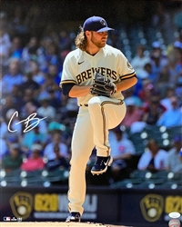 CORBIN BURNES SIGNED 16X20 BREWERS PHOTO #16 - JSA