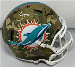 TYREEK HILL SIGNED FULL SIZE DOLPHINS CAMO REPLICA SPEED HELMET - BAS