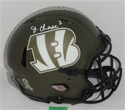 JA'MARR CHASE SIGNED FULL SIZE SALUTE TO SERVICE AUTHENTIC HELMET - PSA