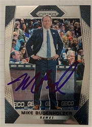 COACH MIKE BUDENHOLZER SIGNED 2018 PANINI PRIZM CARD #110