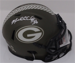 NICK COLLINS SIGNED PACKERS SALUTE TO SERVICE SPEED MINI HELMET - JSA