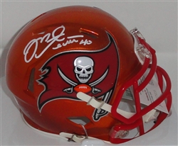 MIKE ALSTOTT SIGNED BUCCANEERS FLASH SPEED MINI HELMET - JSA