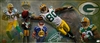 DONALD DRIVER SIGNED 13X31 STRETCHED CUSTOM PACKERS CANVAS COLLAGE - JSA