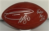 DONALD DRIVER SIGNED AUTHENTIC DUKE PACKERS LOGO FOOTBALL W/ PACKER FOR LIFE - JSA