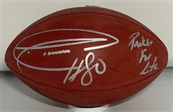 DONALD DRIVER SIGNED AUTHENTIC DUKE PACKERS LOGO FOOTBALL W/ PACKER FOR LIFE - JSA