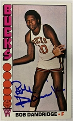 BOB DANDRIDGE SIGNED 1976-77 TOPPS BUCKS CARD #81