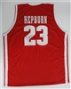 CHUCKY HEPBURN SIGNED CUSTOM REPLICA WI BADGERS RED JERSEY - JSA