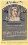 FERGIE JENKINS SIGNED HALL OF FAME PLAQUE CARD - CUBS