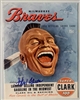 HANK AARON (d) SIGNED 1955 MILW BRAVES OFFICIAL SCORECARD PROGRAM MAGAZINE - JSA