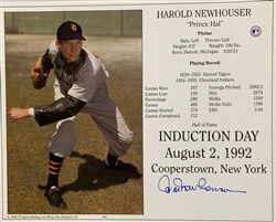 HAL NEWHOUSER  (d)  SIGNED DETROIT TIGERS 8X10 PHOTO #1