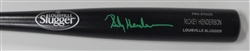 RICKEY HENDERSON SIGNED LOUISVILLE SLUGGER NAME ENGRAVED BLACK BAT - ATHLETICS - JSA