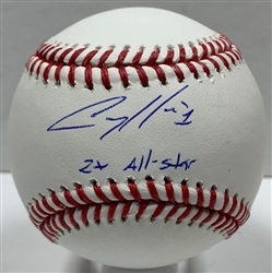 COREY HART SIGNED OFFICIAL MLB BASEBALL W/ 2 X ALL STAR - BREWERS - JSA