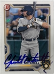 GARRETT MITCHELL SIGNED 2021 BOWMAN PROSPECT BREWERS ROOKIE CARD #BP-129