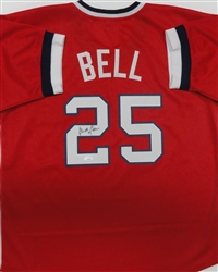 BUDDY BELL SIGNED CUSTOM REPLICA CLEVELAND INDIANS JERSEY - JSA