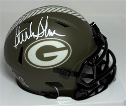 STERLING SHARPE SIGNED PACKERS SALUTE SPEED MINI HELMET - BAS