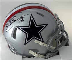 DREW PEARSON SIGNED COWBOYS THROWBACK SPEED MINI HELMET - BAS