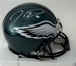 JORDAN DAVIS SIGNED EAGLES VSR4 MINI HELMET - BAS