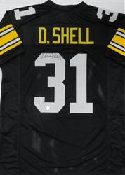 DONNIE SHELL SIGNED CUSTOM REPLICA STEELERS JERSEY - BAS