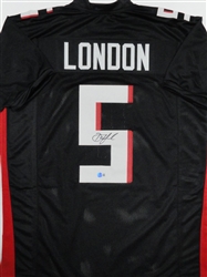 DRAKE LONDON SIGNED CUSTOM REPLICA FALCONS JERSEY - BAS