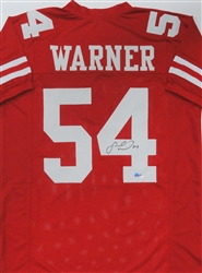 FRED WARNER SIGNED CUSTOM SF 49ERS REPLICA  JERSEY - BAS