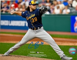 CORBIN BURNES SIGNED 8X10 BREWERS PHOTO #21