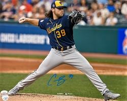 CORBIN BURNES SIGNED 16X20 BREWERS PHOTO #21 - JSA